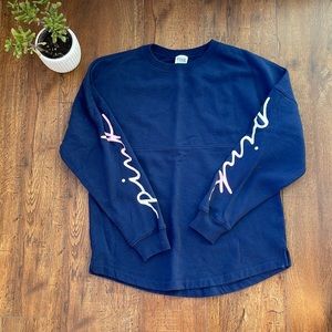 Pink Navy Oversized Crewneck